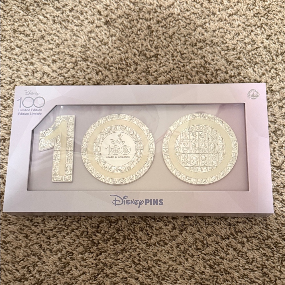 Disney100 Years of Wonder Jumbo Pin Set 3-Pc Limited Edition